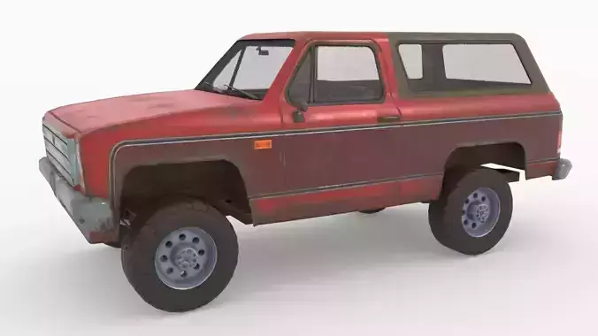 Low poly SUV pick up Low-poly 3D model