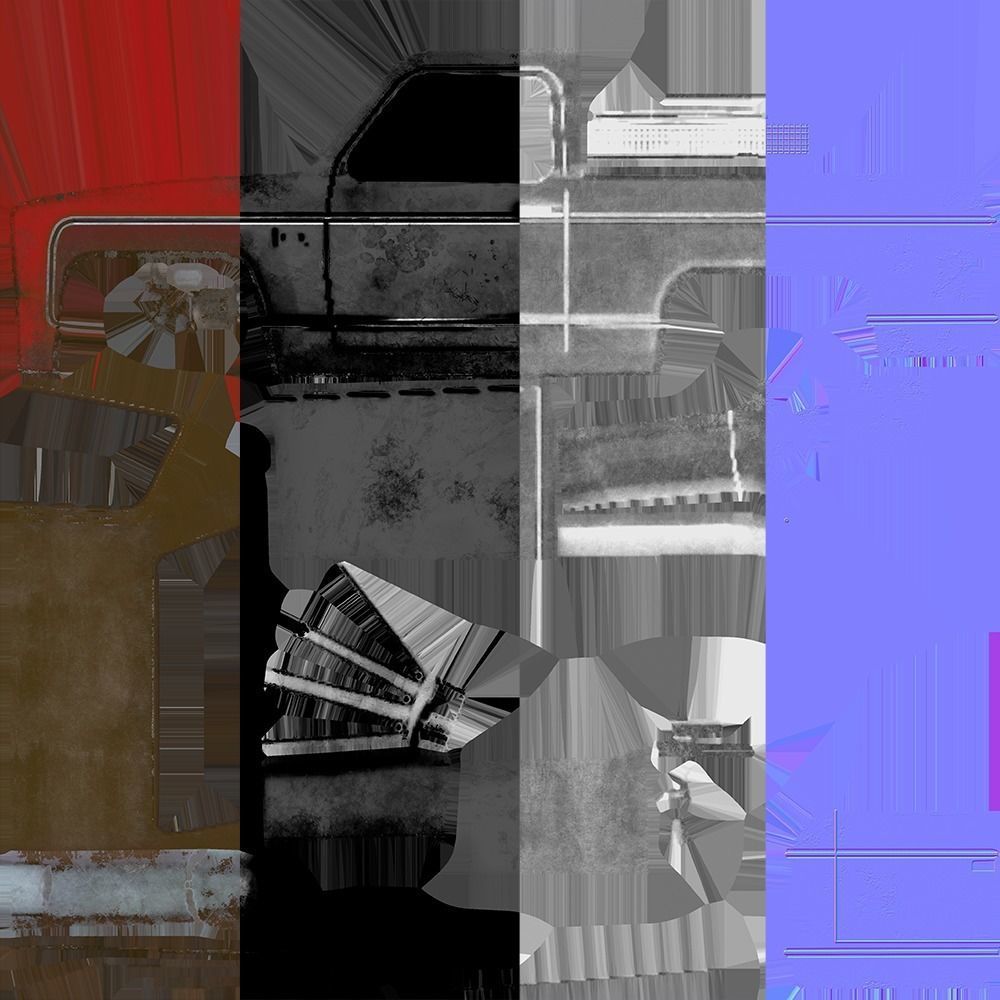 Low poly SUV pick up Low-poly 3D model_10