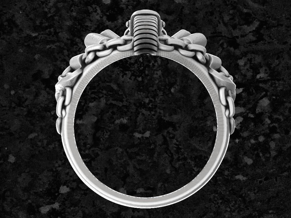 Ring-moto6 ring with gears and bolts 3D print model_4