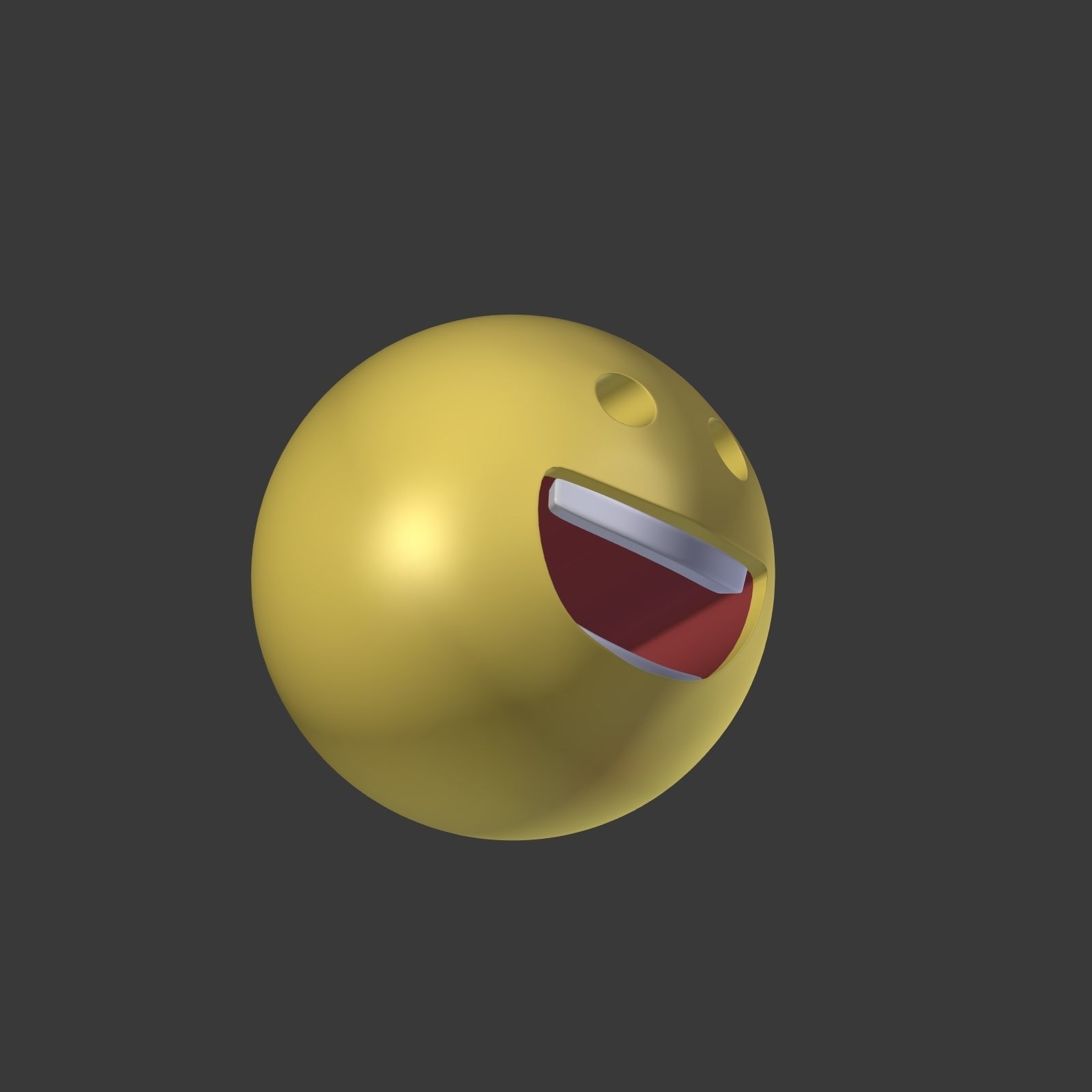 Happy Smiley Low-poly 3D model_9