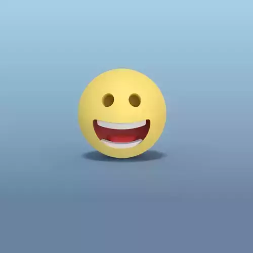 Happy Smiley Low-poly 3D model
