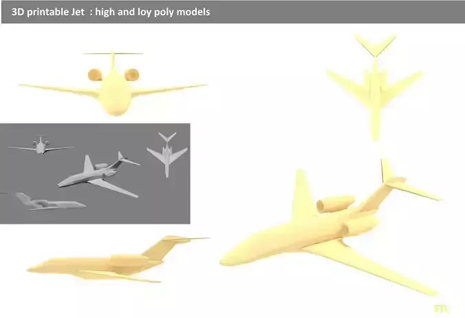business jet  3D print model