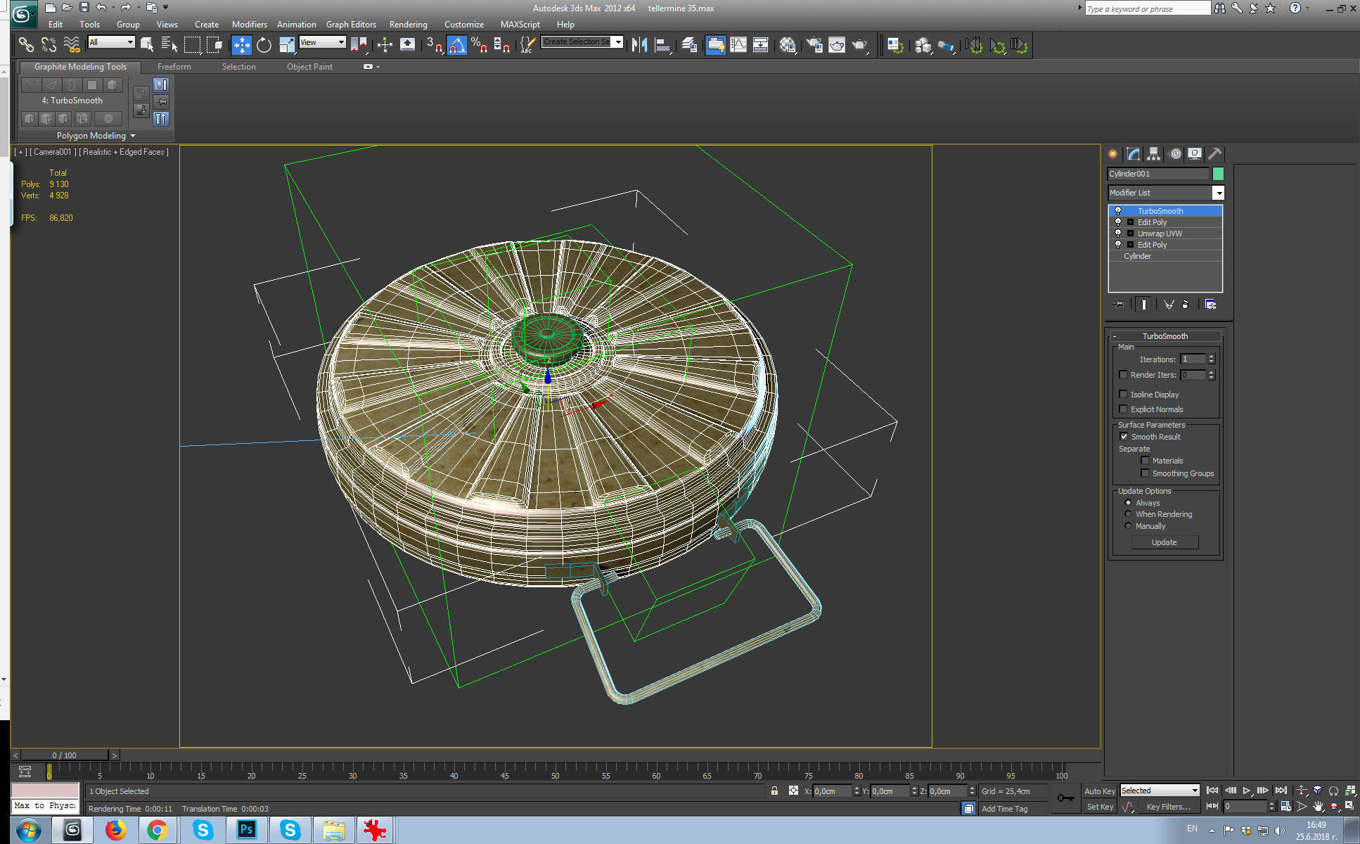 tellermine 35 Low-poly 3D model_5