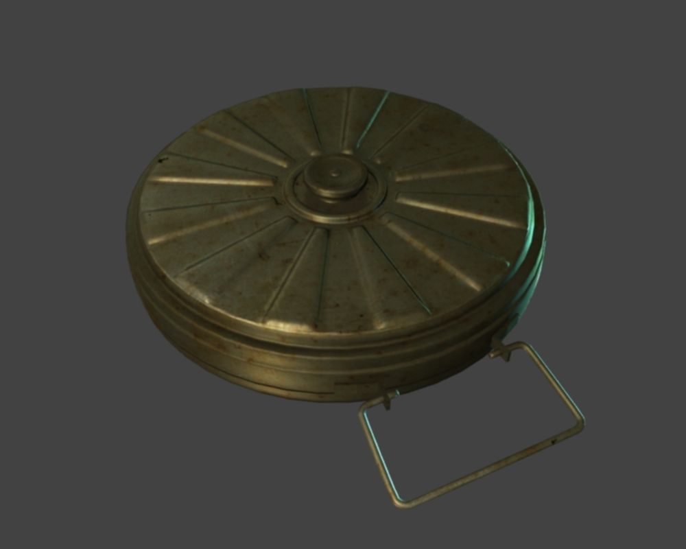 tellermine 35 Low-poly 3D model_1