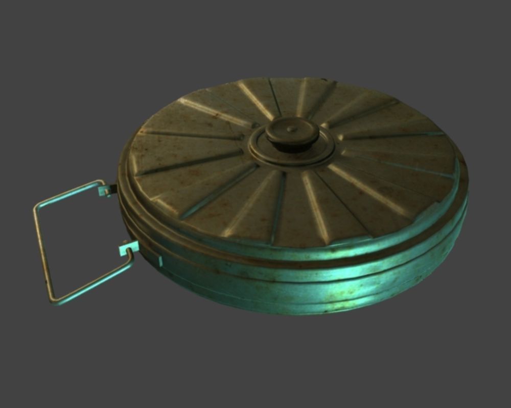 tellermine 35 Low-poly 3D model_2