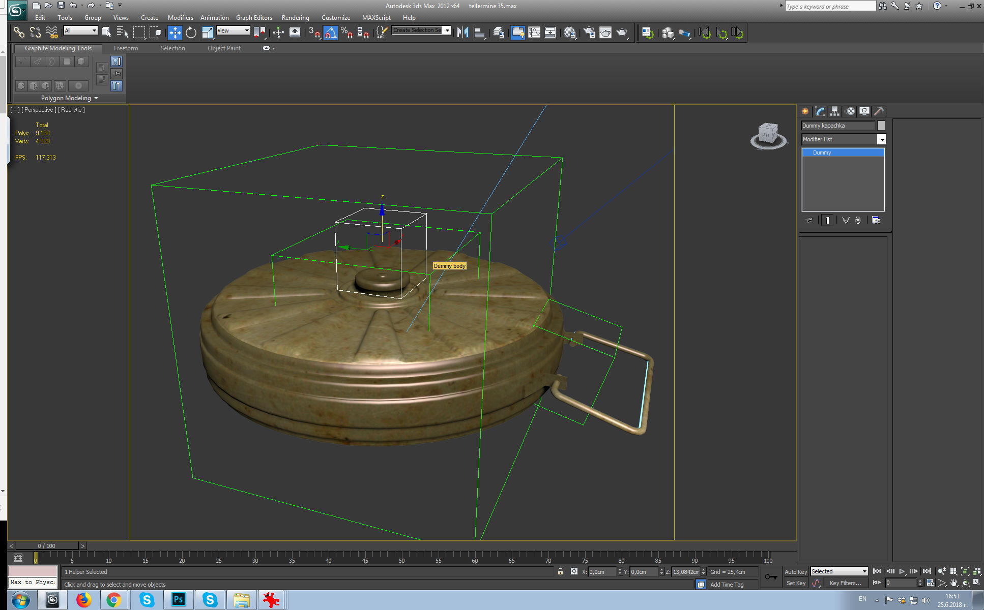 tellermine 35 Low-poly 3D model_8