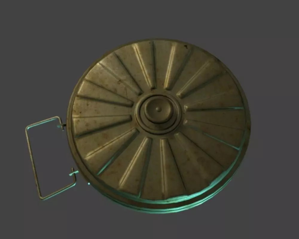 tellermine 35 Low-poly 3D model_0