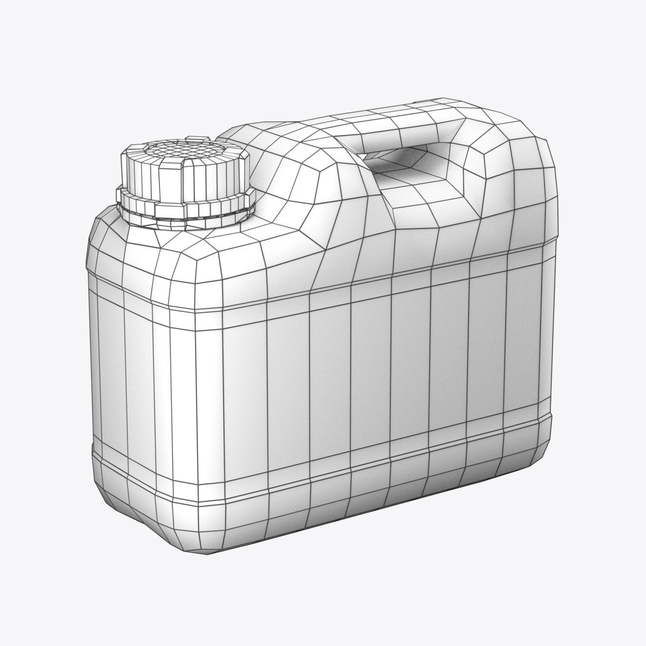 Plastic Jerry Can Low-poly 3D model_1