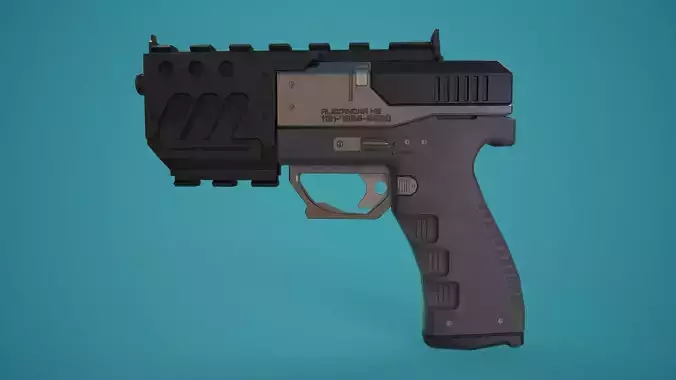 Sci-Fi Tactical Pistol FPS Low-poly 3D model