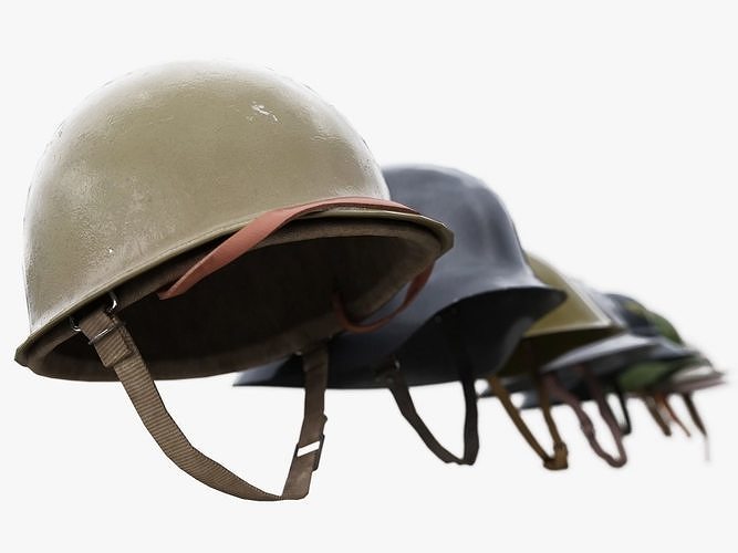 8 Helmets Collection UE4 and Unity Low-poly 3D model
