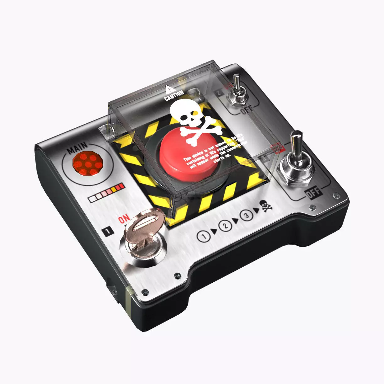 Control Panel with Bottom Low-poly 3D model_0