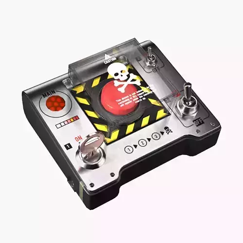 Control Panel with Bottom Low-poly 3D model