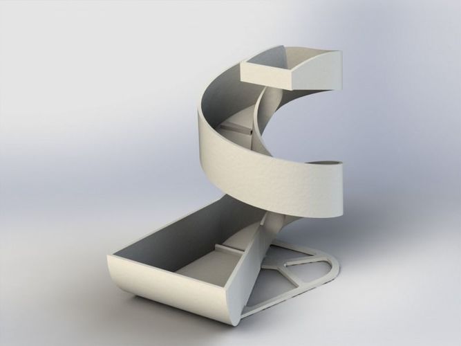 Dice tower Spiral 3D print model