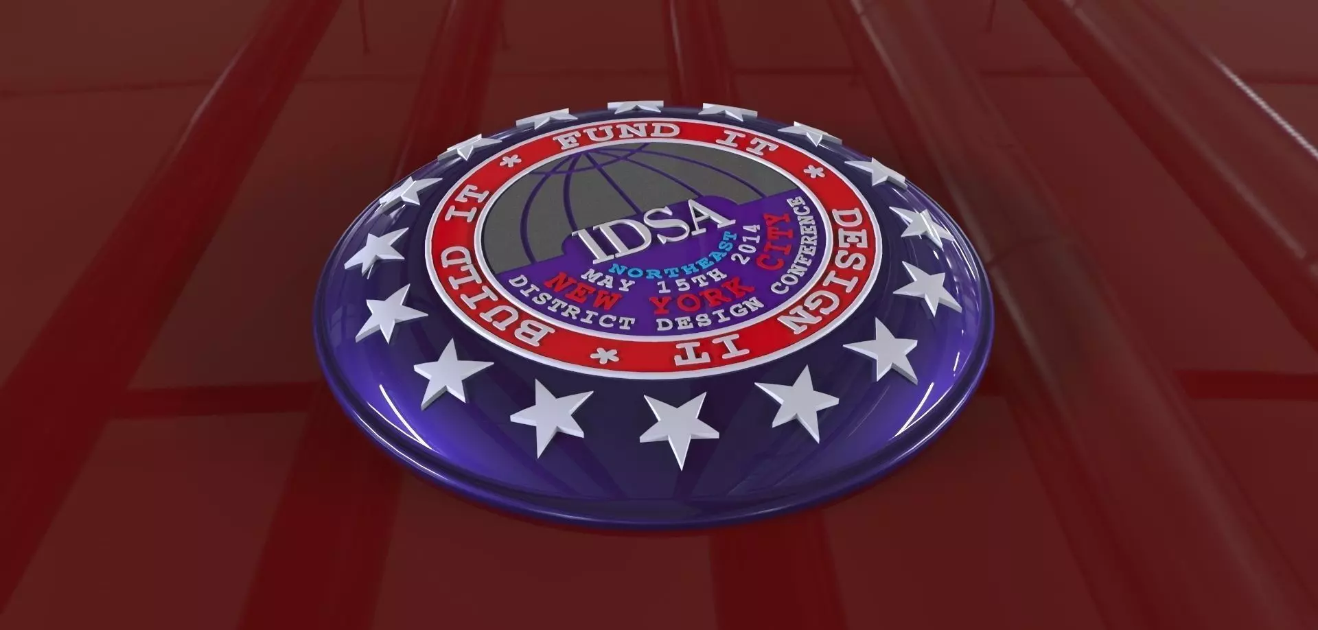 IDSA Lapel Pin Challenge Free 3D model_0