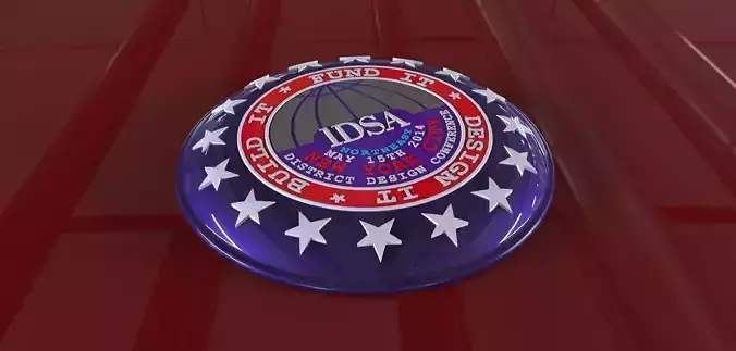 IDSA Lapel Pin Challenge Free 3D model
