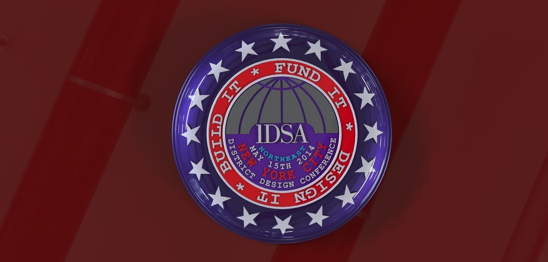 IDSA Lapel Pin Challenge Free 3D model_1