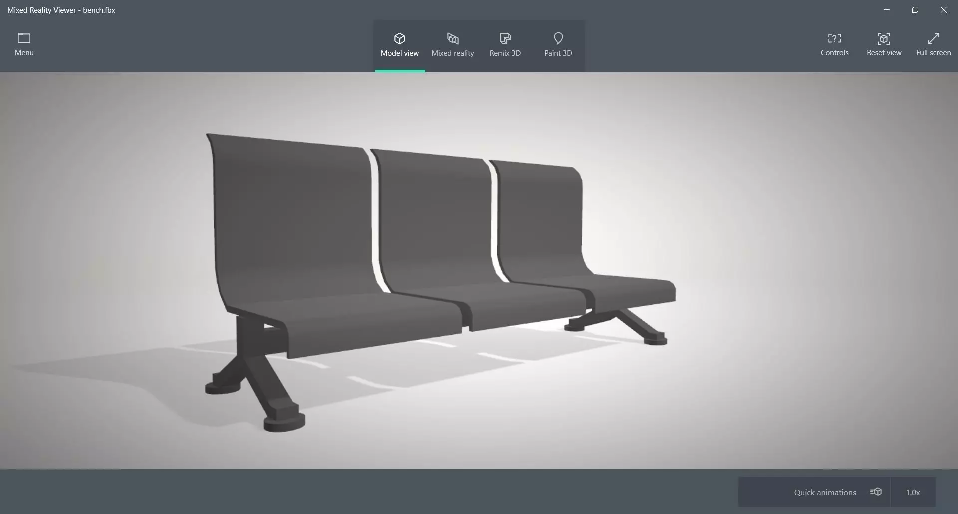 metal rusted bench Free low-poly 3D model