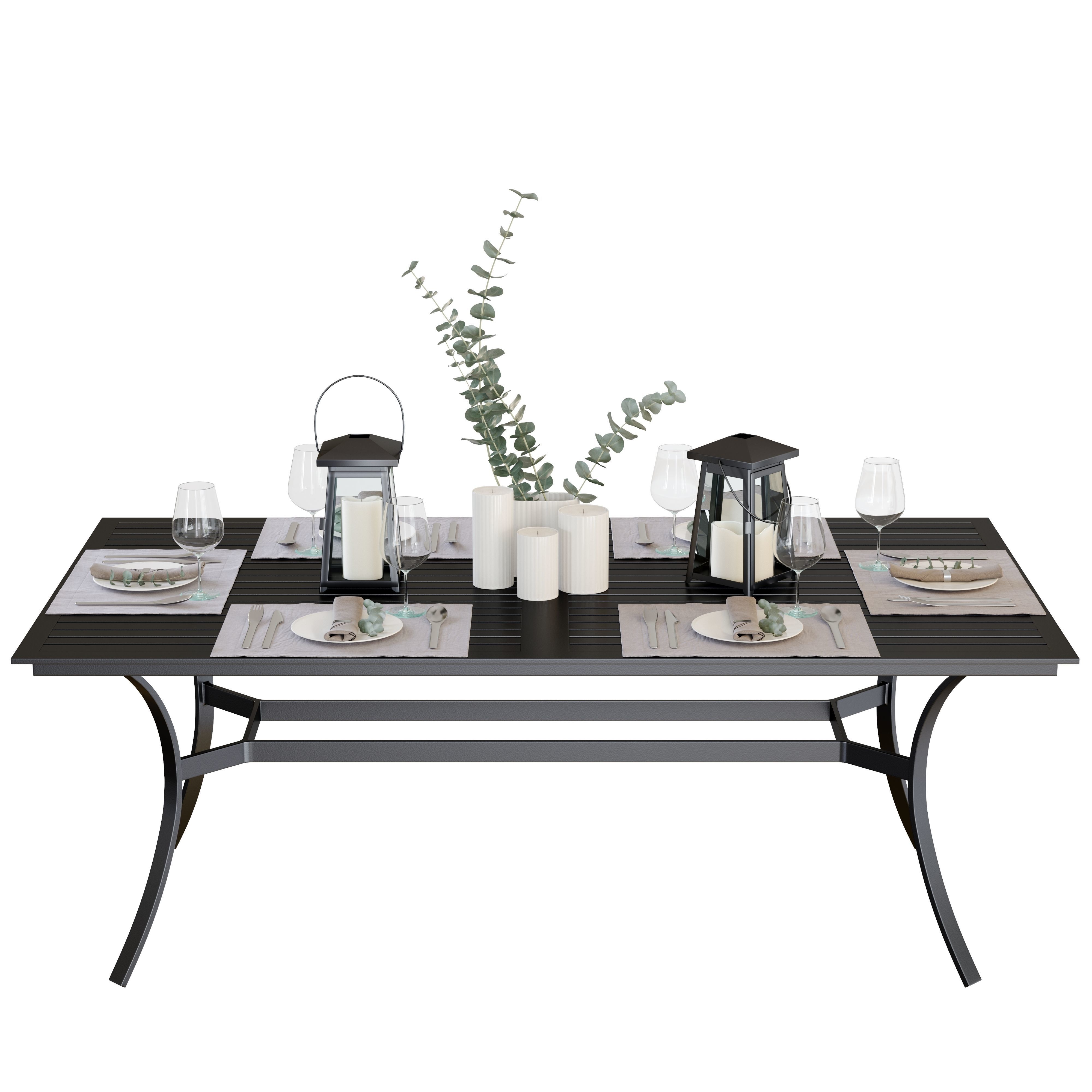 Crate and Barrel Regent Dining Set 3D model_2