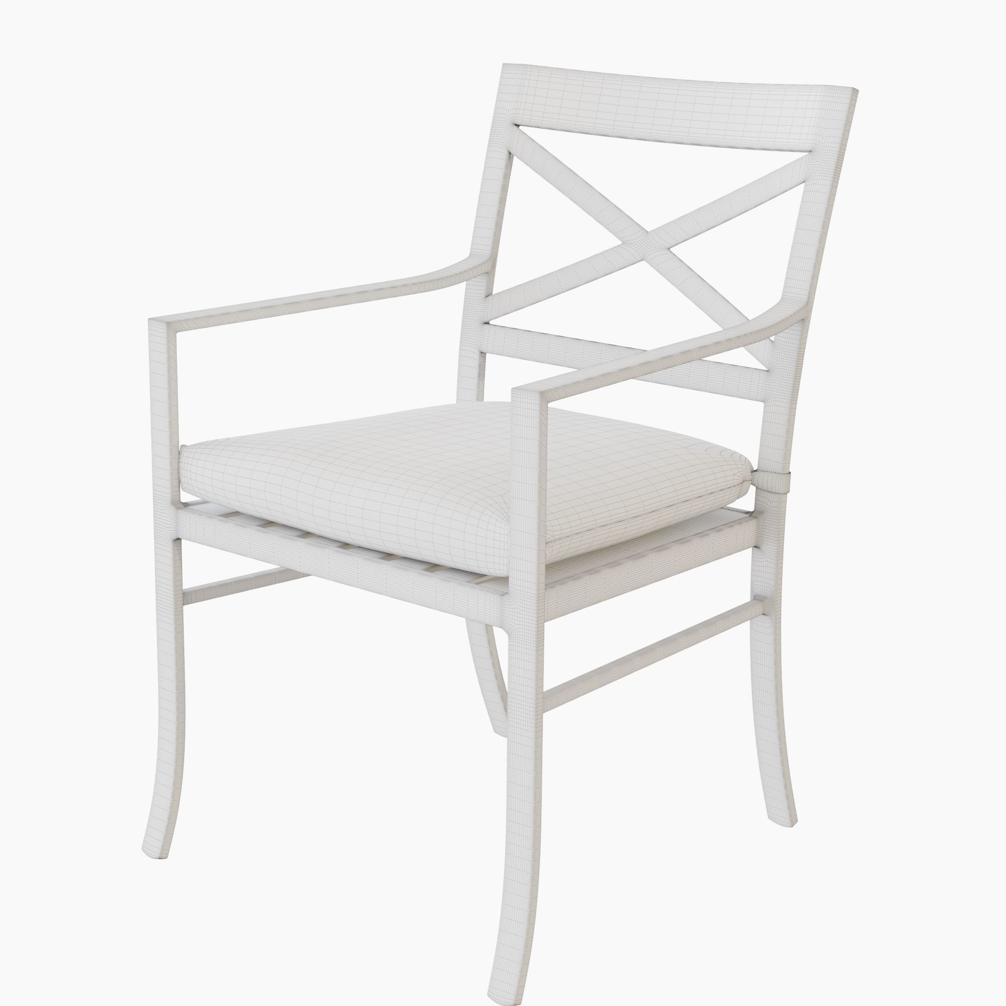 Crate and Barrel Regent Dining Set 3D model_14