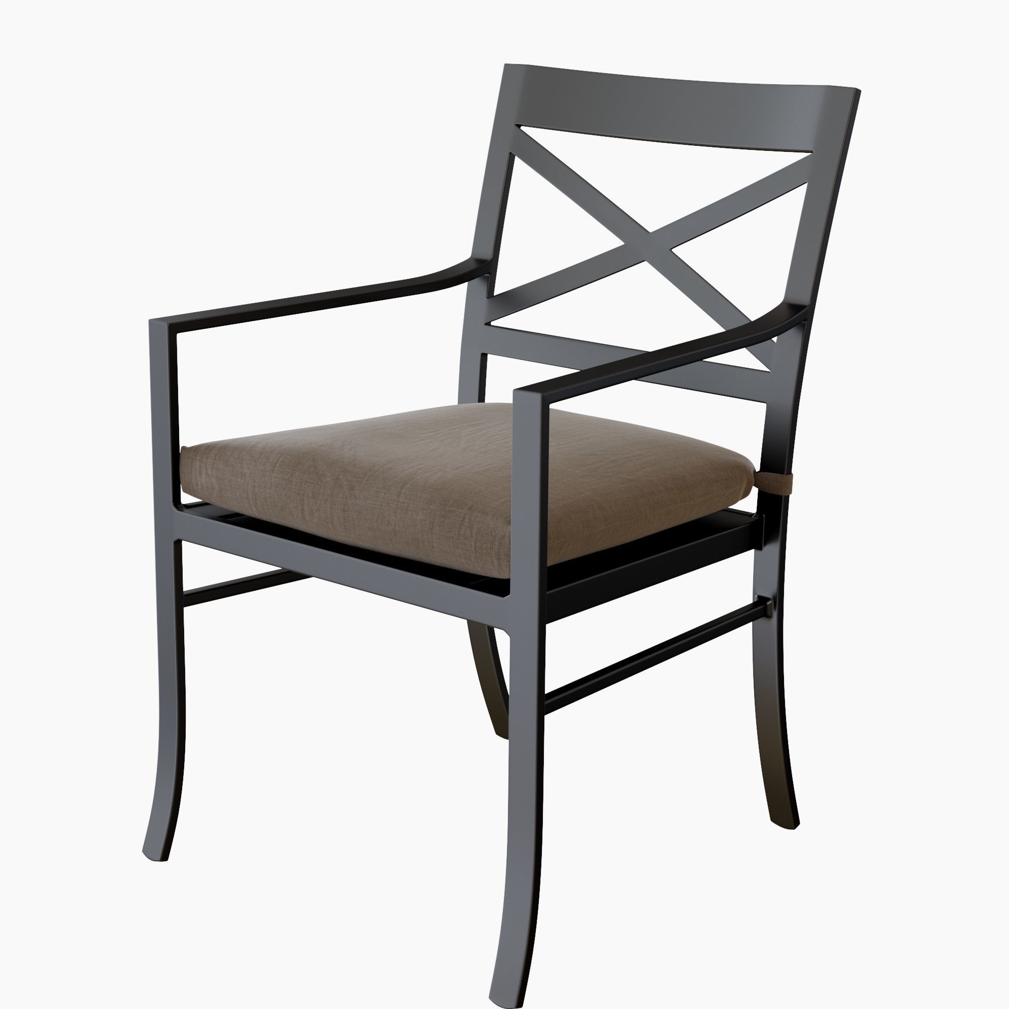 Crate and Barrel Regent Dining Set 3D model_5