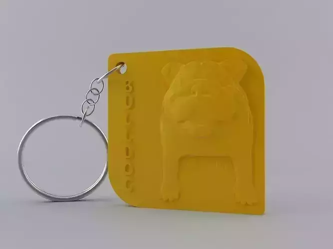 English Bulldog Keychain 3D print model