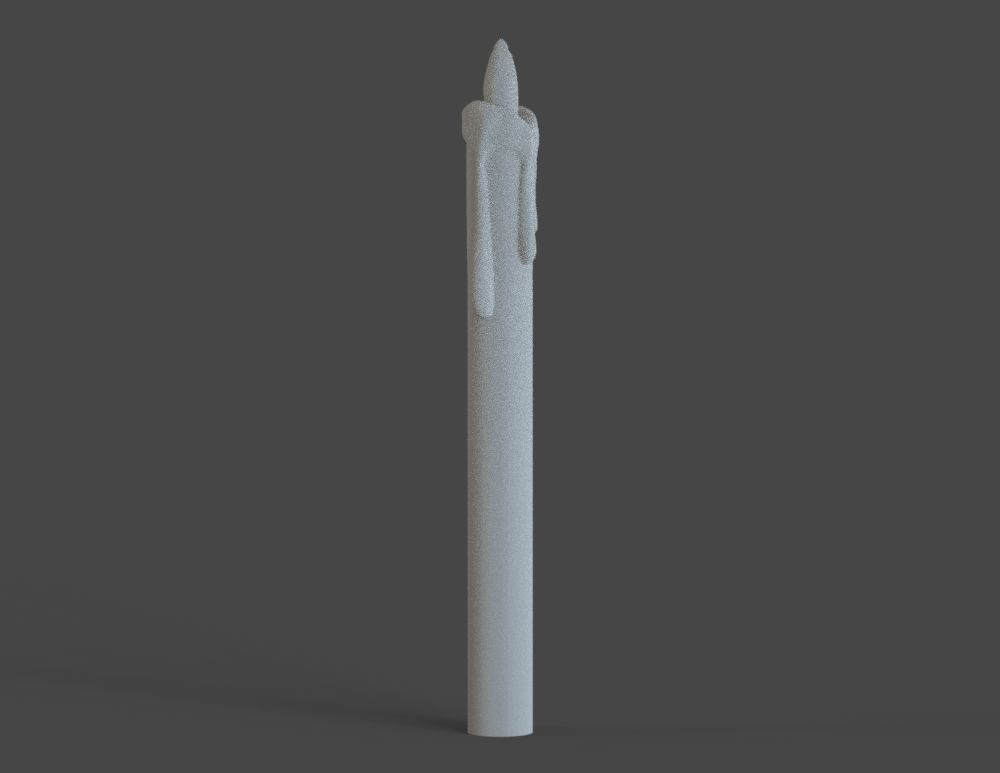 Candle styrofoam 3D print model_1