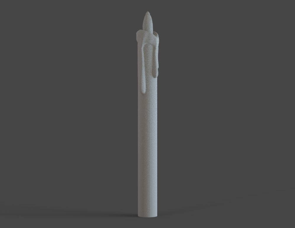 Candle styrofoam 3D print model_4