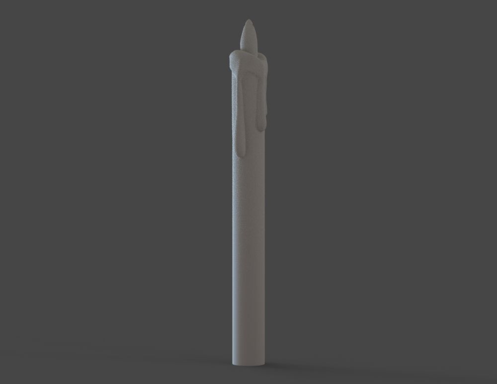 Candle styrofoam 3D print model_7