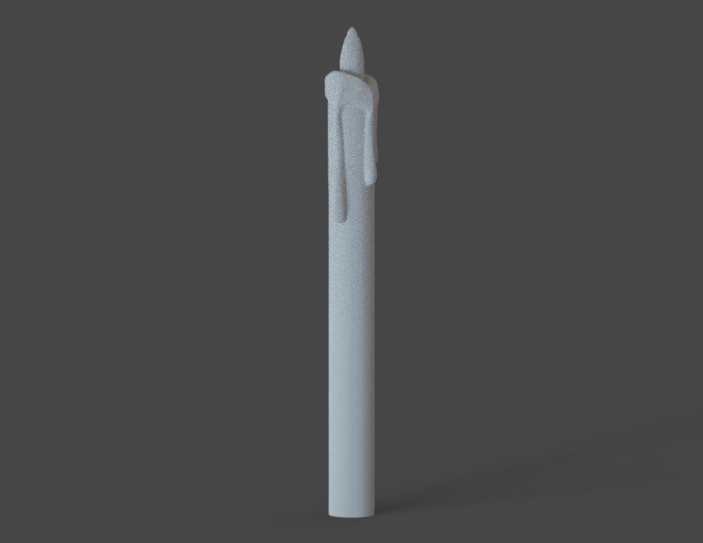 Candle styrofoam 3D print model_2