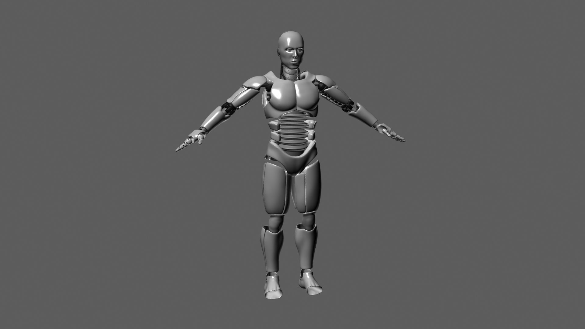 ROBOT MALE UNFINISHED 3D model_3