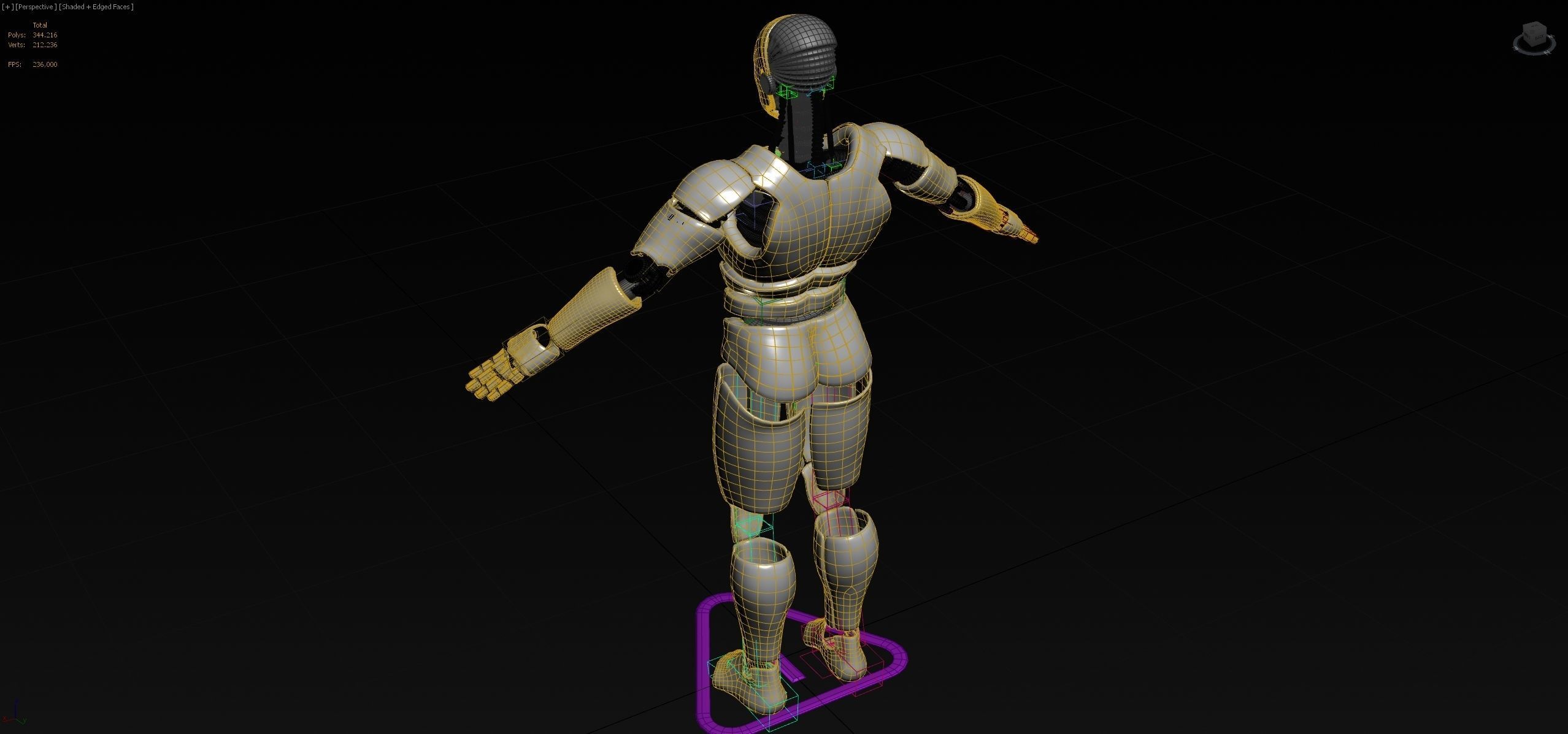 ROBOT MALE UNFINISHED 3D model_9