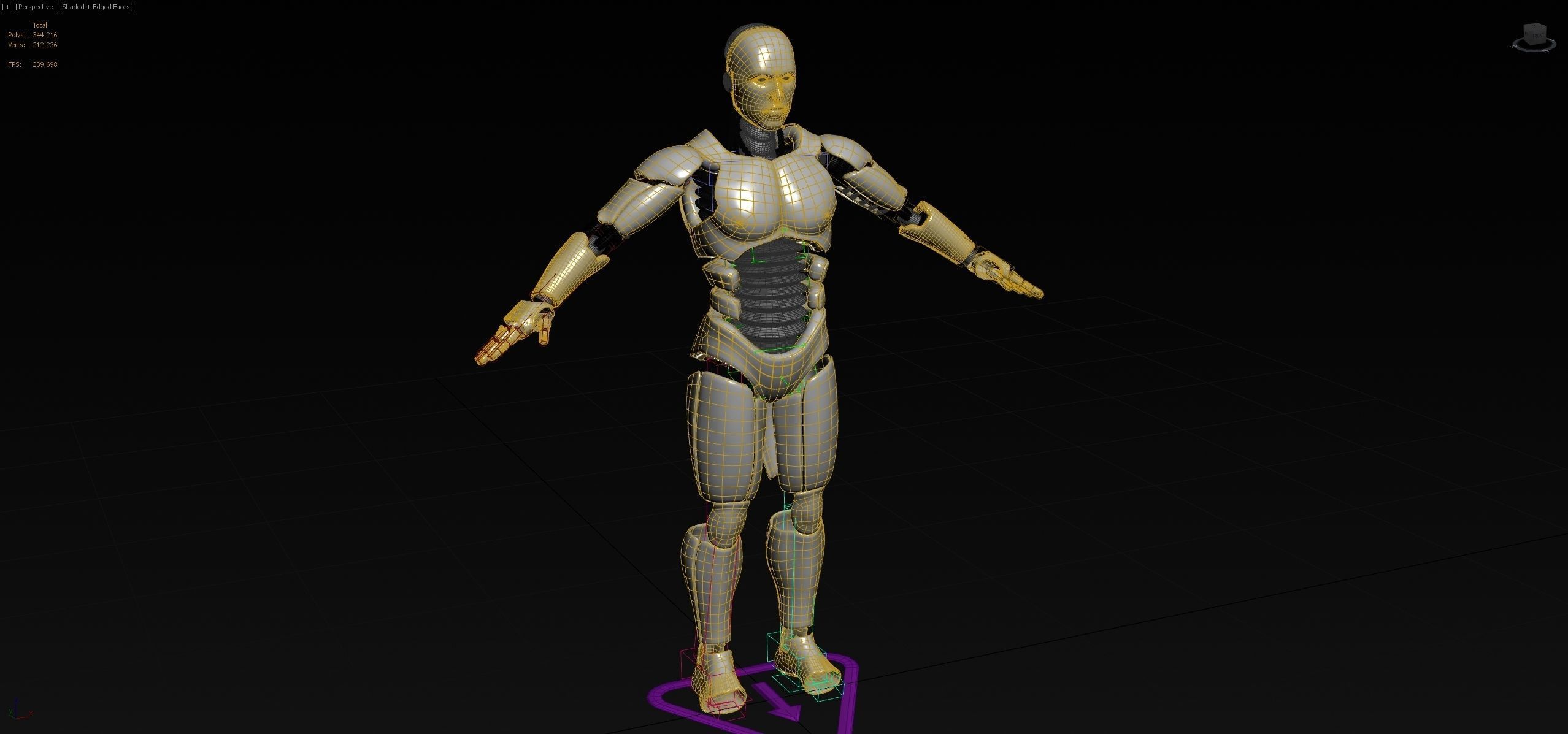 ROBOT MALE UNFINISHED 3D model_8