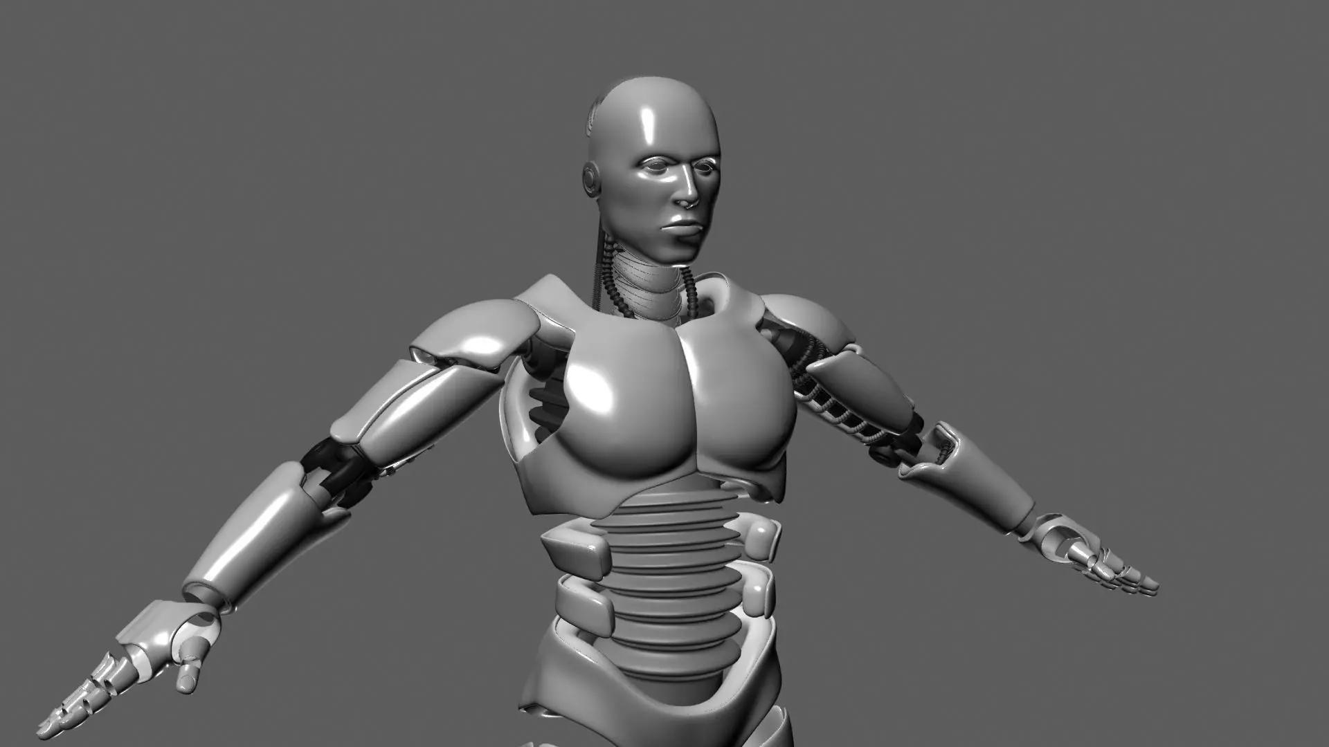 ROBOT MALE UNFINISHED 3D model_0