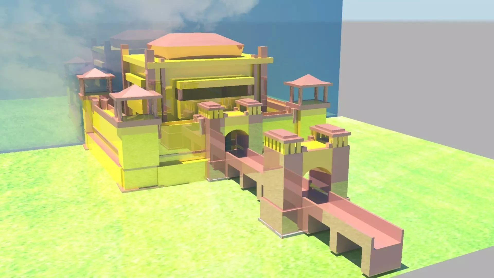 CASTLE indian palace 3D model_0