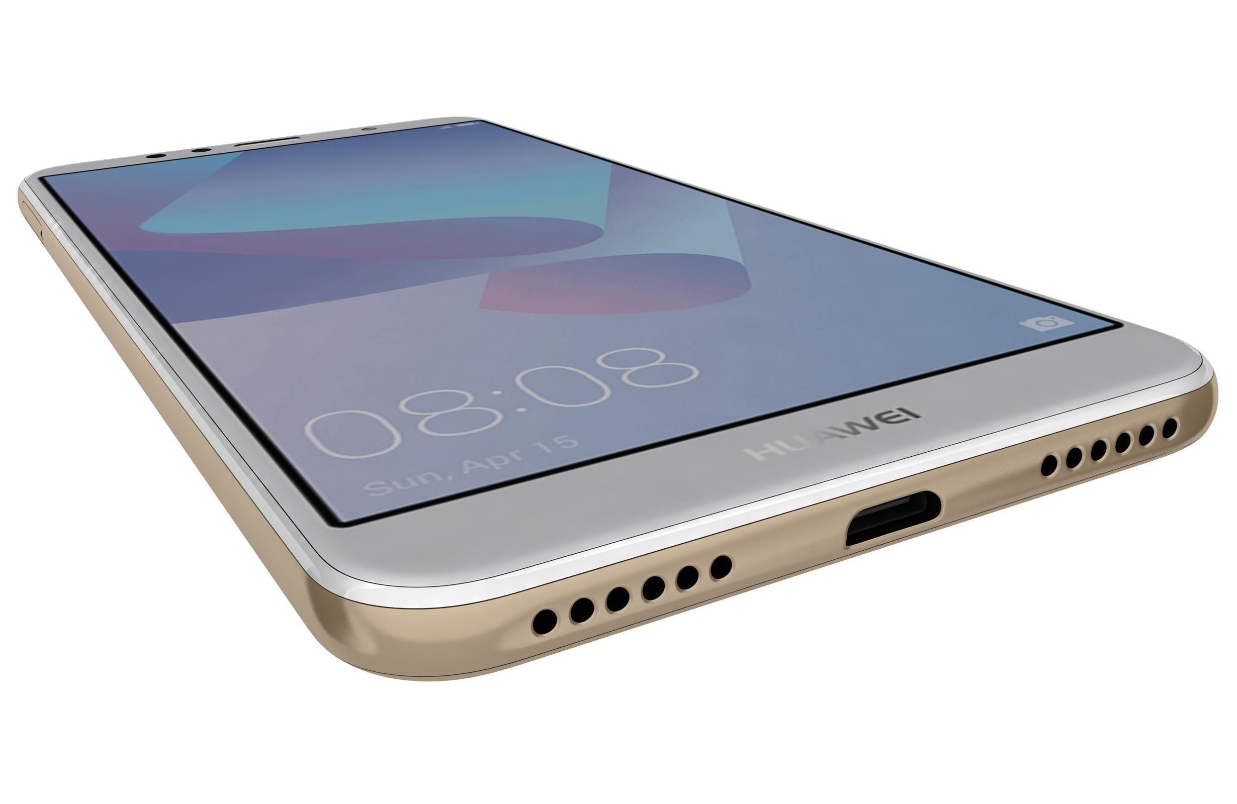 Huawei Y6 2018 Gold 3D model_6