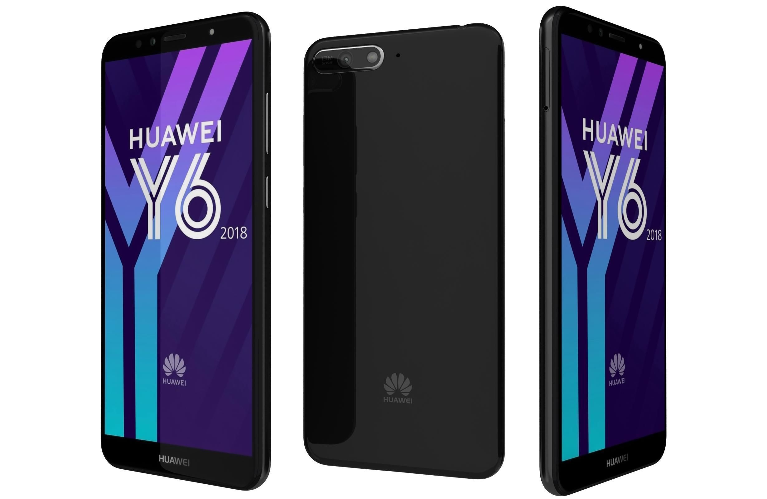 Huawei Y6 2018 All Colors 3D model_3