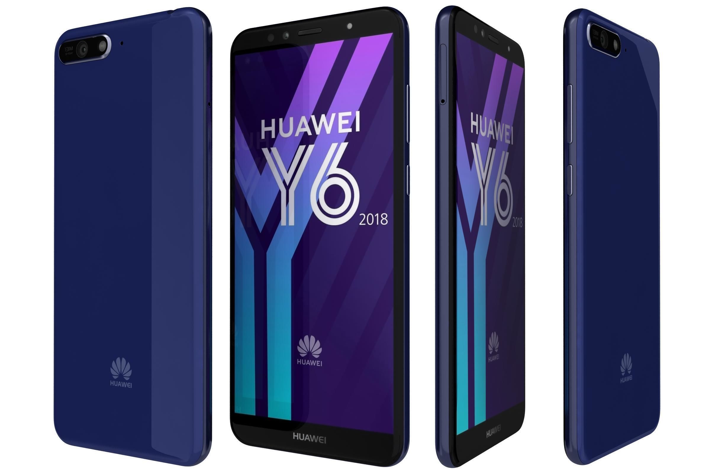 Huawei Y6 2018 All Colors 3D model_6