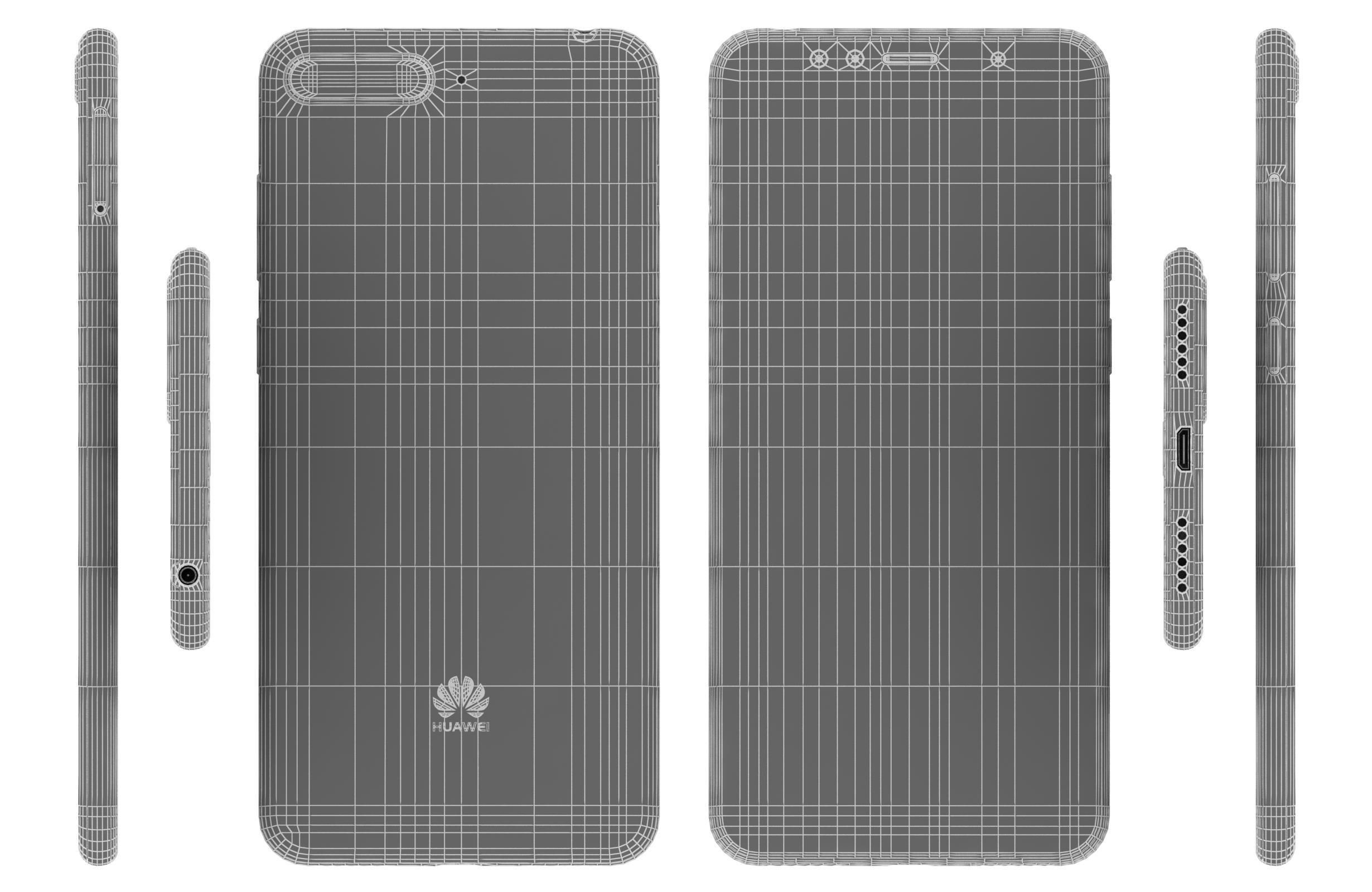 Huawei Y6 2018 All Colors 3D model_31