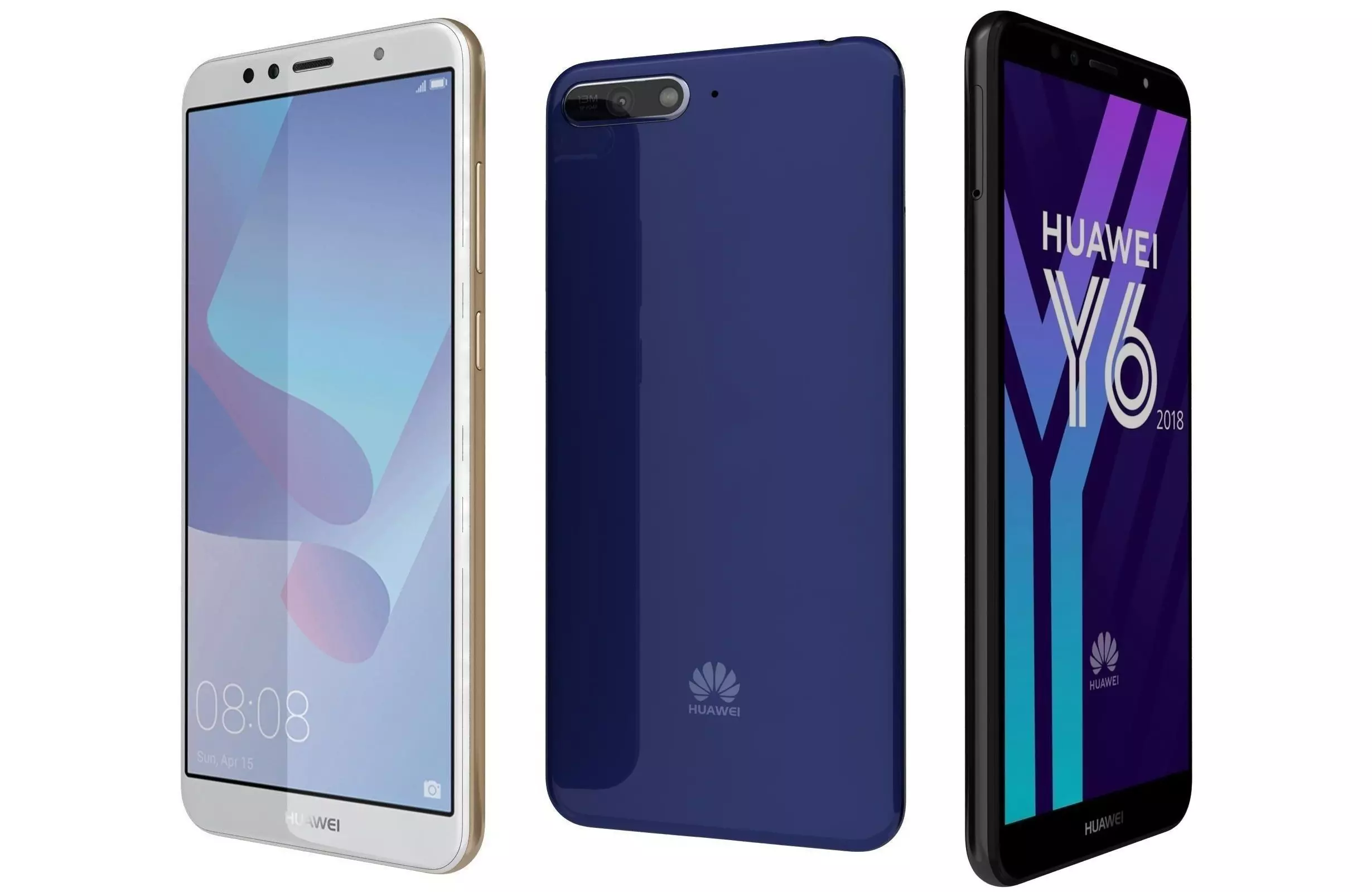 Huawei Y6 2018 All Colors 3D model_0