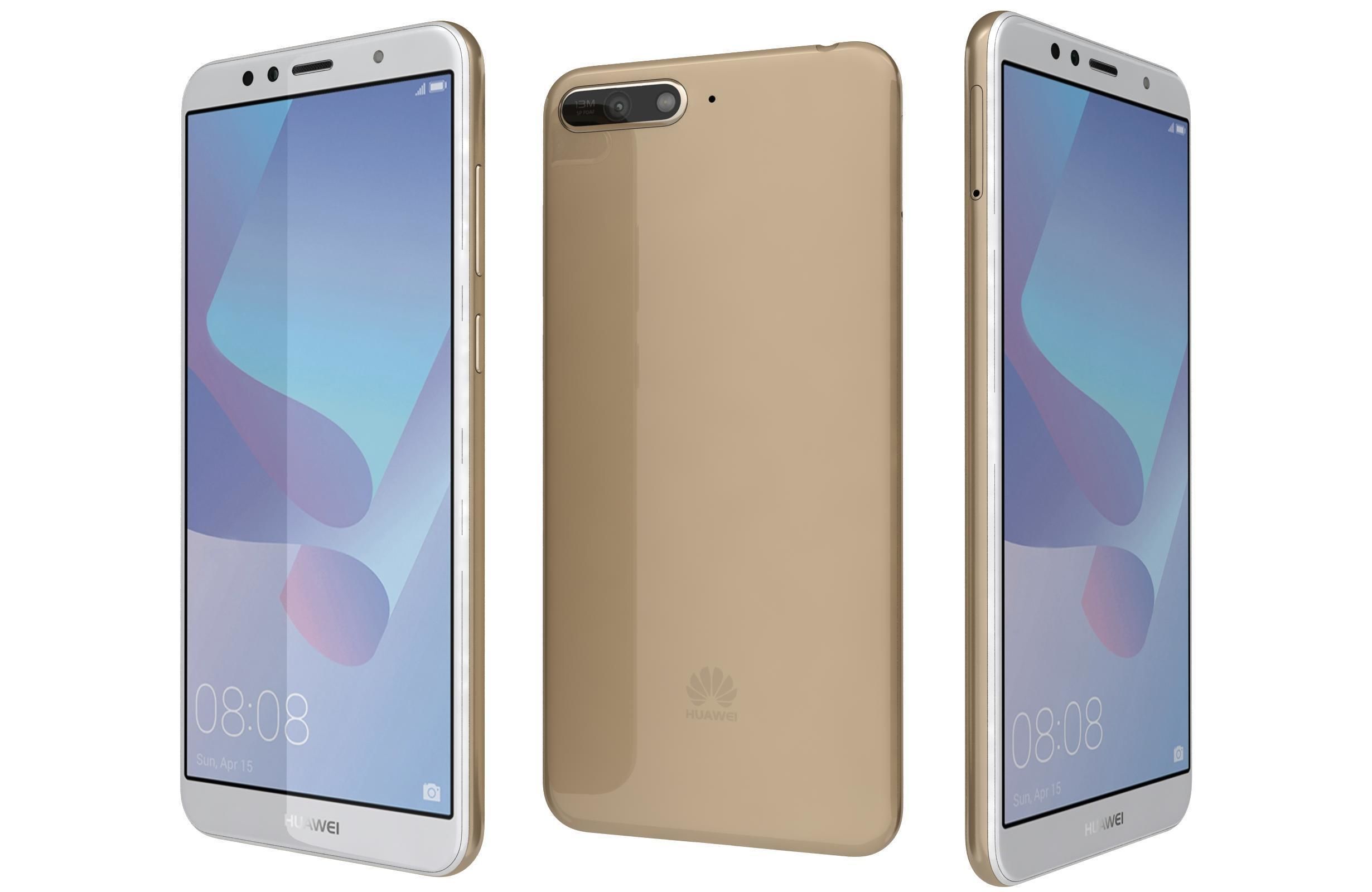Huawei Y6 2018 All Colors 3D model_1