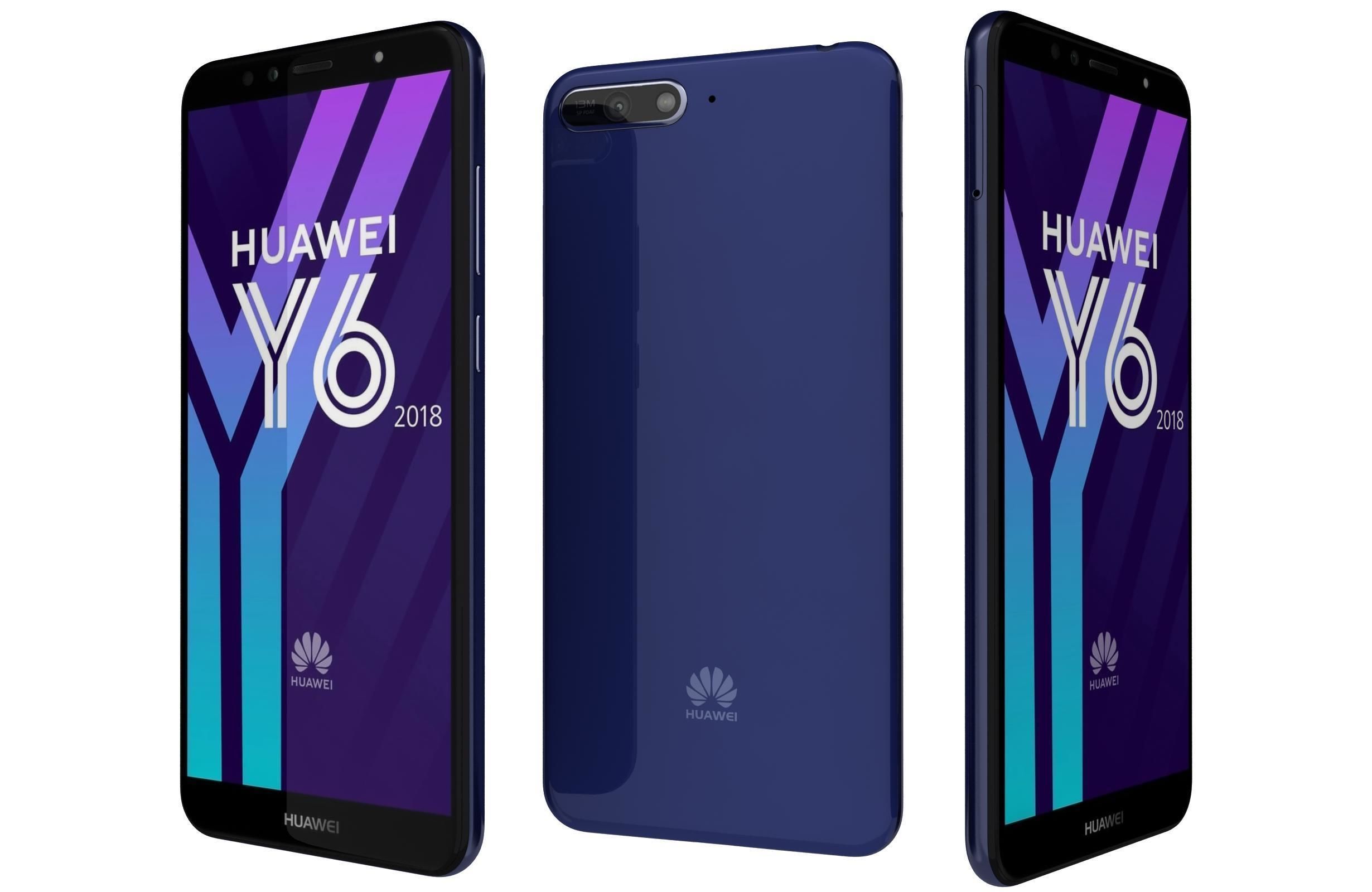Huawei Y6 2018 All Colors 3D model_2