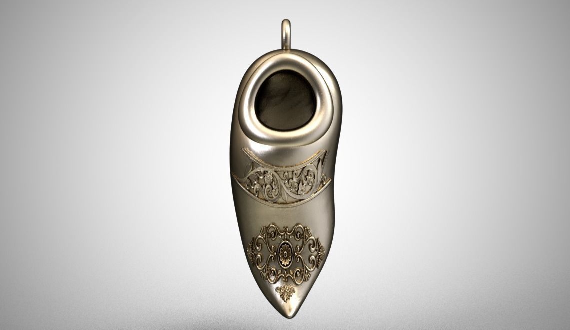 Shoes Necklace 3D print model_11