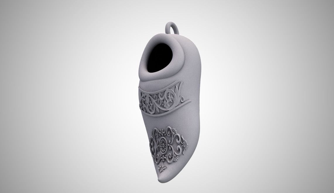 Shoes Necklace 3D print model_3