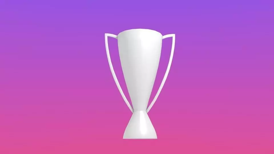 Silver cup Free low-poly 3D model