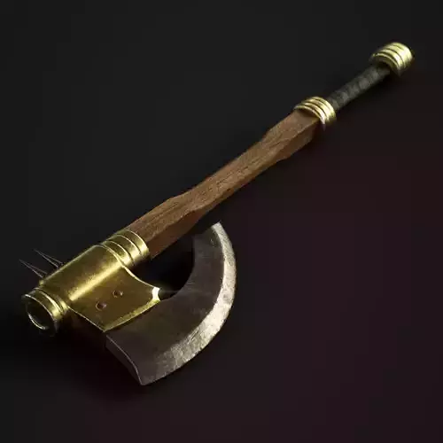 Gold Battle Axe