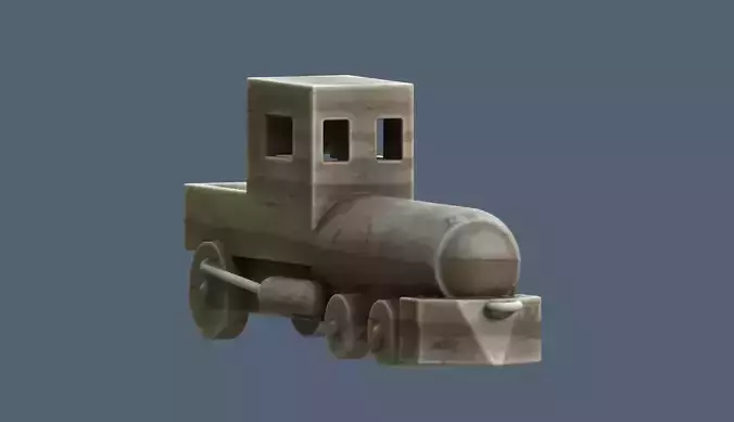 wooden toy locomotive