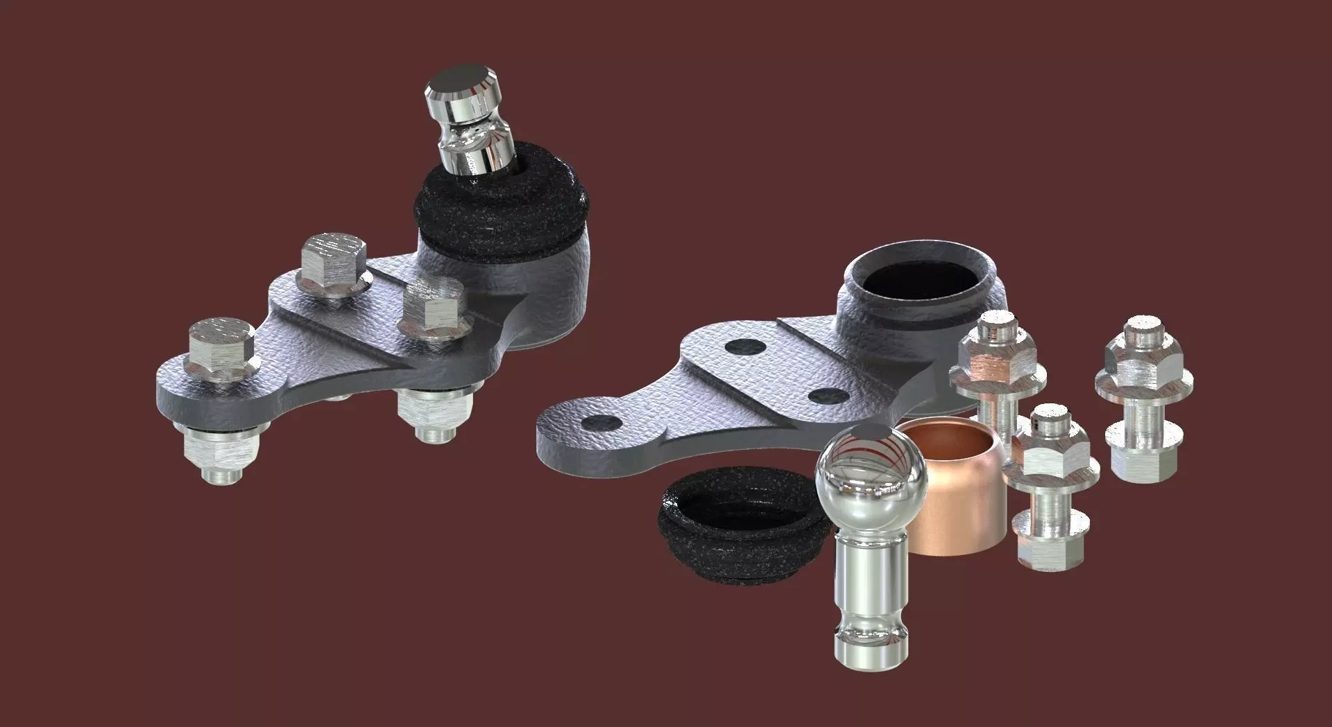 Automotive parts 2 Free 3D model