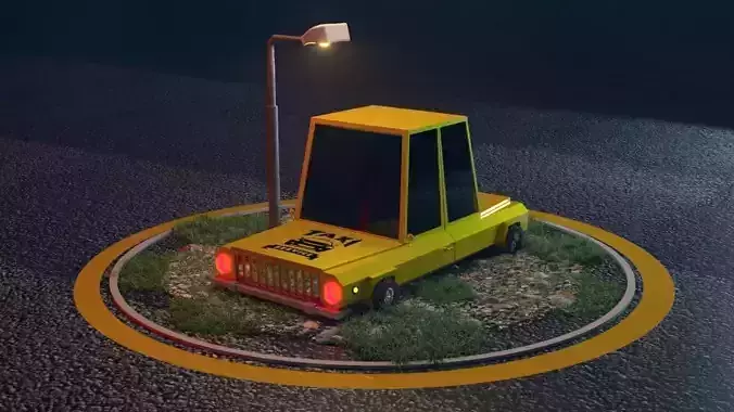 Taxii car with light