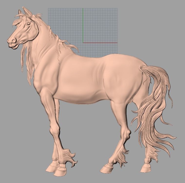 14pcs horse 3D relief models STL Files used for CNC Router E608 3D model_4