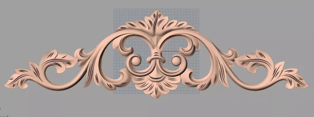 Door design 3D relief model STL format file for CNC carving E700 3D model_0